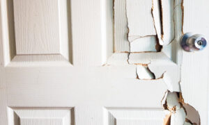 how to repair split wood door